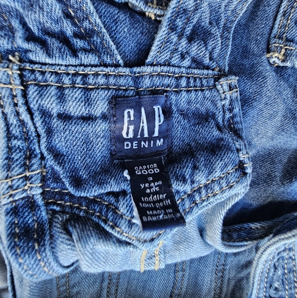 GAP Girls Denim Jumpsuit 3T - Picture 4 of 5